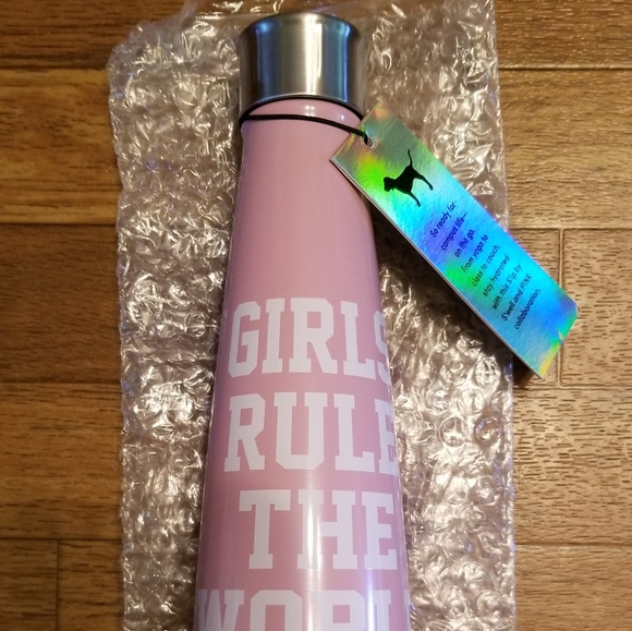 NEW PINK SWELL WATER BOTTLE . STAINLESS STEEL/SILICONE. HOLDS 23 OUNCES. - Picture 1 of 9